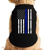 Thin Blue Line American Flag Doggie Tank thumb 0