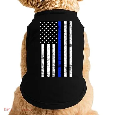 Thin Blue Line American Flag Doggie Tank