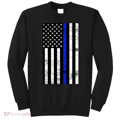 Thin Blue Line American Flag Sweatshirt