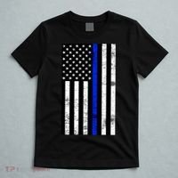 Thin Blue Line American Flag T-Shirt thumb 5