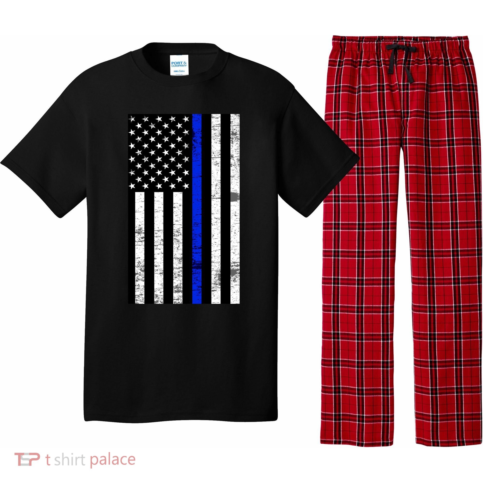 Thin Blue Line American Flag Pajama Set
