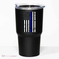 Thin Blue Line American Flag Tumbler thumb 0