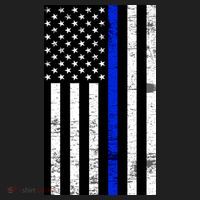 Thin Blue Line American Flag Tumbler thumb 3