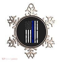 Thin Blue Line American Flag Ornament thumb 0