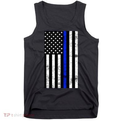 Thin Blue Line American Flag Tank Top