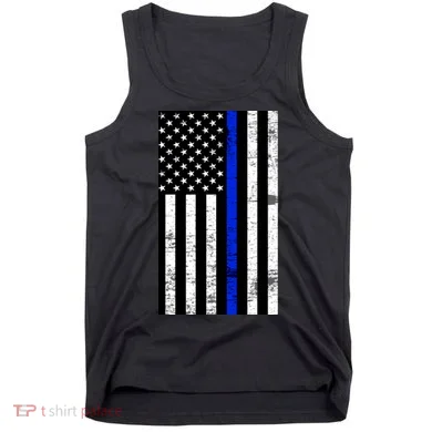 Thin Blue Line American Flag Tank Top