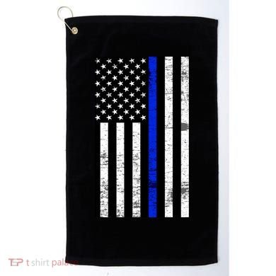 Thin Blue Line American Flag Golf Towel