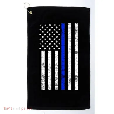 Thin Blue Line American Flag Golf Towel