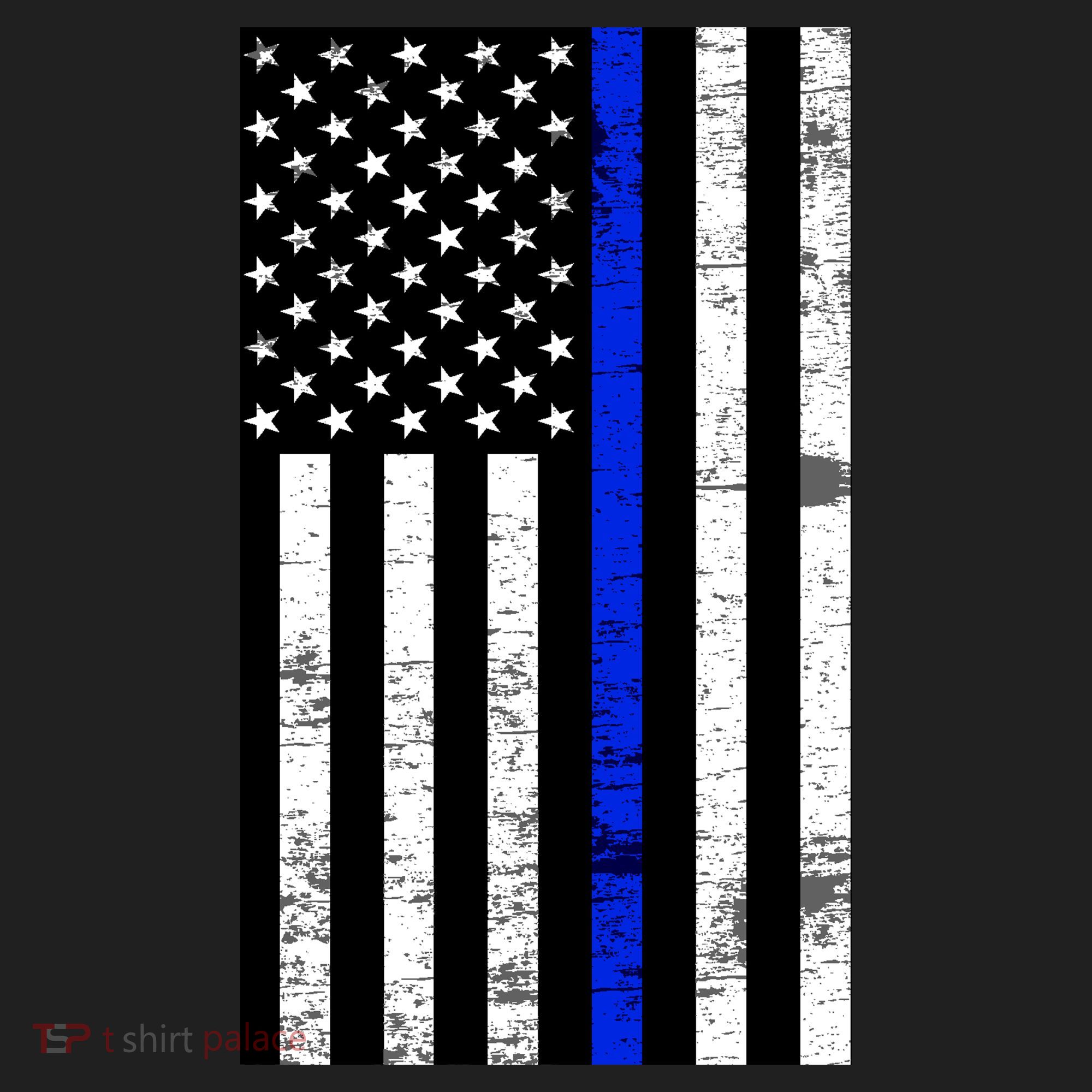 Thin Blue Line American Flag Golf Towel