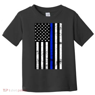 Thin Blue Line American Flag Toddler T-Shirt