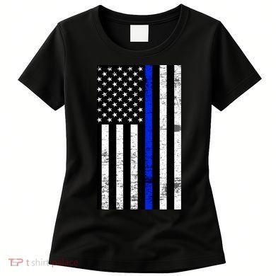Thin Blue Line American Flag Women's T-Shirt