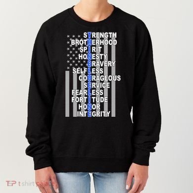 Thin Blue Line Blue Lives Us Flag Women's Sweatshirt