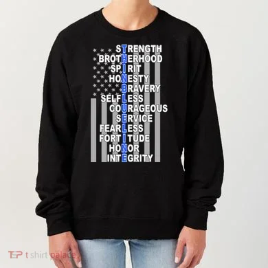 Thin Blue Line Blue Lives Us Flag Women's Sweatshirt