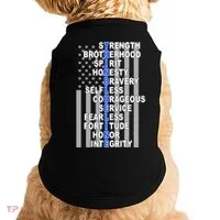 Thin Blue Line Blue Lives Us Flag Doggie Tank thumb 0