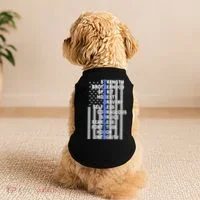 Thin Blue Line Blue Lives Us Flag Doggie Tank thumb 2
