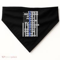 Thin Blue Line Blue Lives Us Flag USA-Made Doggie Bandana thumb 0