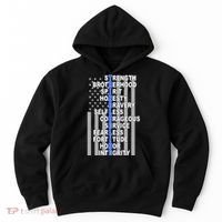 Thin Blue Line Blue Lives Us Flag Hoodie thumb 0