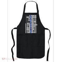 Thin Blue Line Blue Lives Us Flag Apron thumb 0