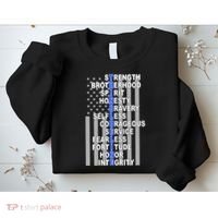 Thin Blue Line Blue Lives Us Flag Sweatshirt thumb 2