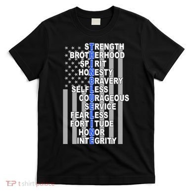 Thin Blue Line Blue Lives Us Flag T-Shirt