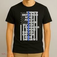 Thin Blue Line Blue Lives Us Flag T-Shirt thumb 3