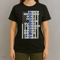 Thin Blue Line Blue Lives Us Flag T-Shirt thumb 4