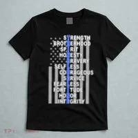 Thin Blue Line Blue Lives Us Flag T-Shirt thumb 5