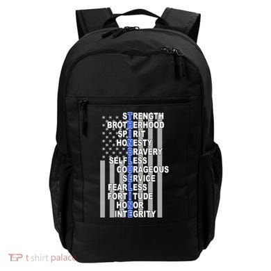 Thin Blue Line Blue Lives Us Flag Backpack
