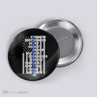 Thin Blue Line Blue Lives Us Flag Button thumb 0