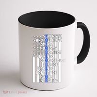 Thin Blue Line Blue Lives Us Flag Coffee Mug thumb 1