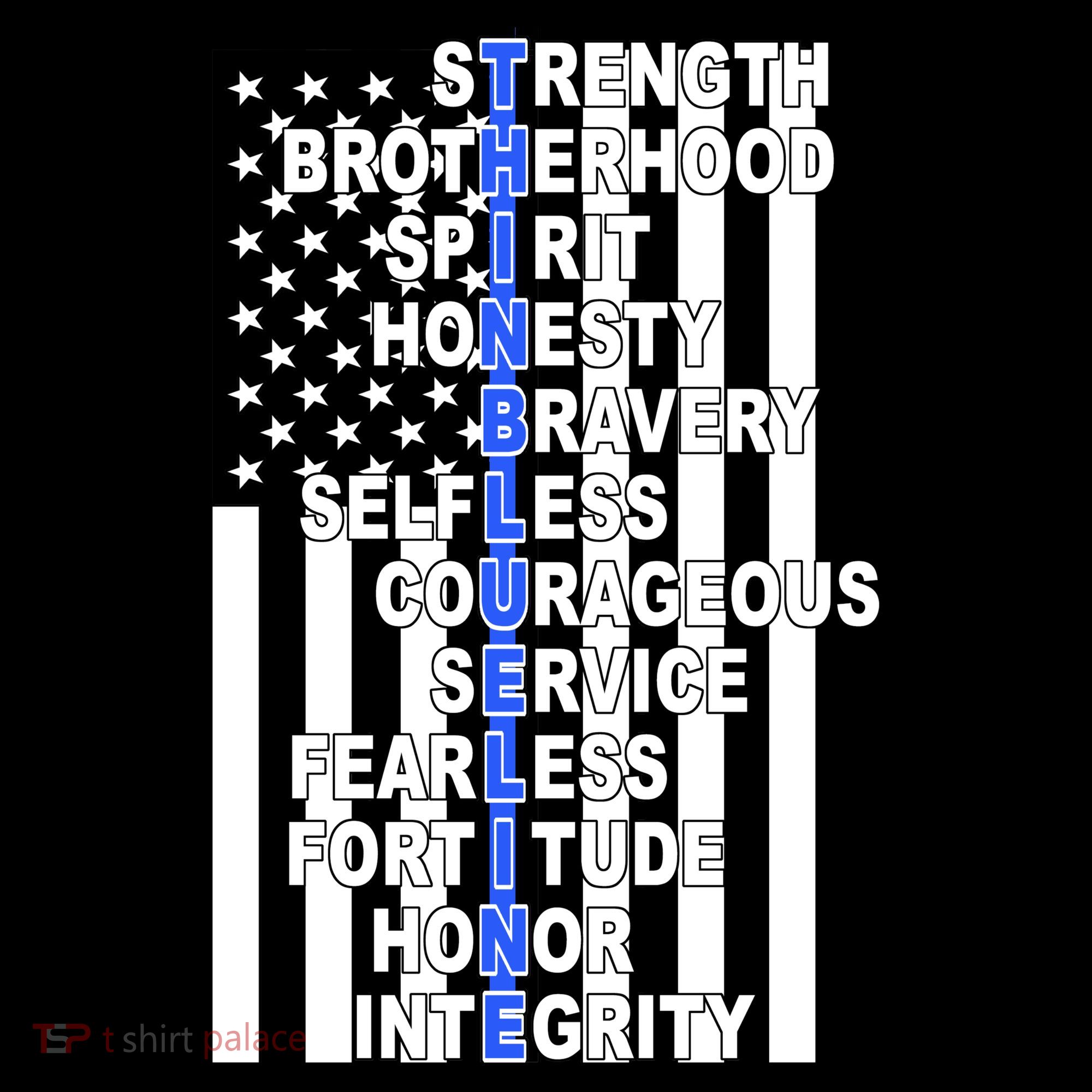 Thin Blue Line Blue Lives Us Flag Coffee Mug