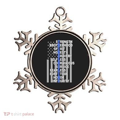 Thin Blue Line Blue Lives Us Flag Ornament