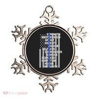 Thin Blue Line Blue Lives Us Flag Ornament thumb 0