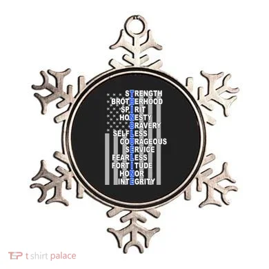 Thin Blue Line Blue Lives Us Flag Ornament