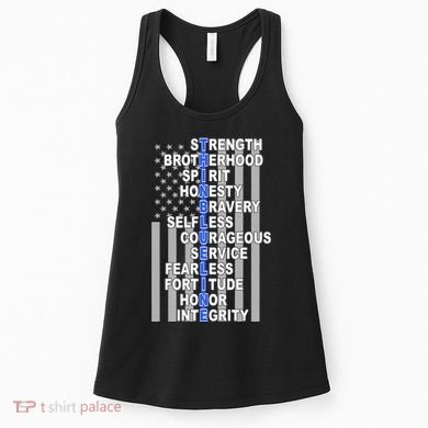 Thin Blue Line Blue Lives Us Flag Women's Tank Top