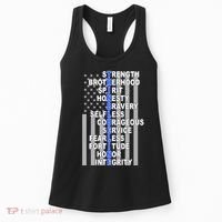 Thin Blue Line Blue Lives Us Flag Women's Tank Top thumb 0