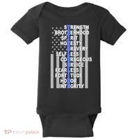 Thin Blue Line Blue Lives Us Flag Baby Bodysuit thumb 0