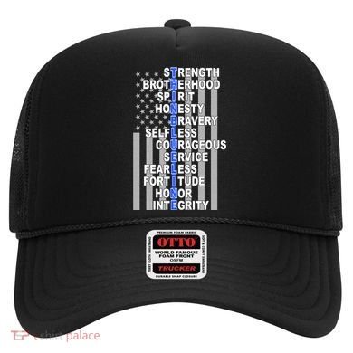 Thin Blue Line Blue Lives Us Flag Hat