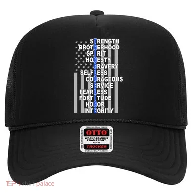Thin Blue Line Blue Lives Us Flag Hat
