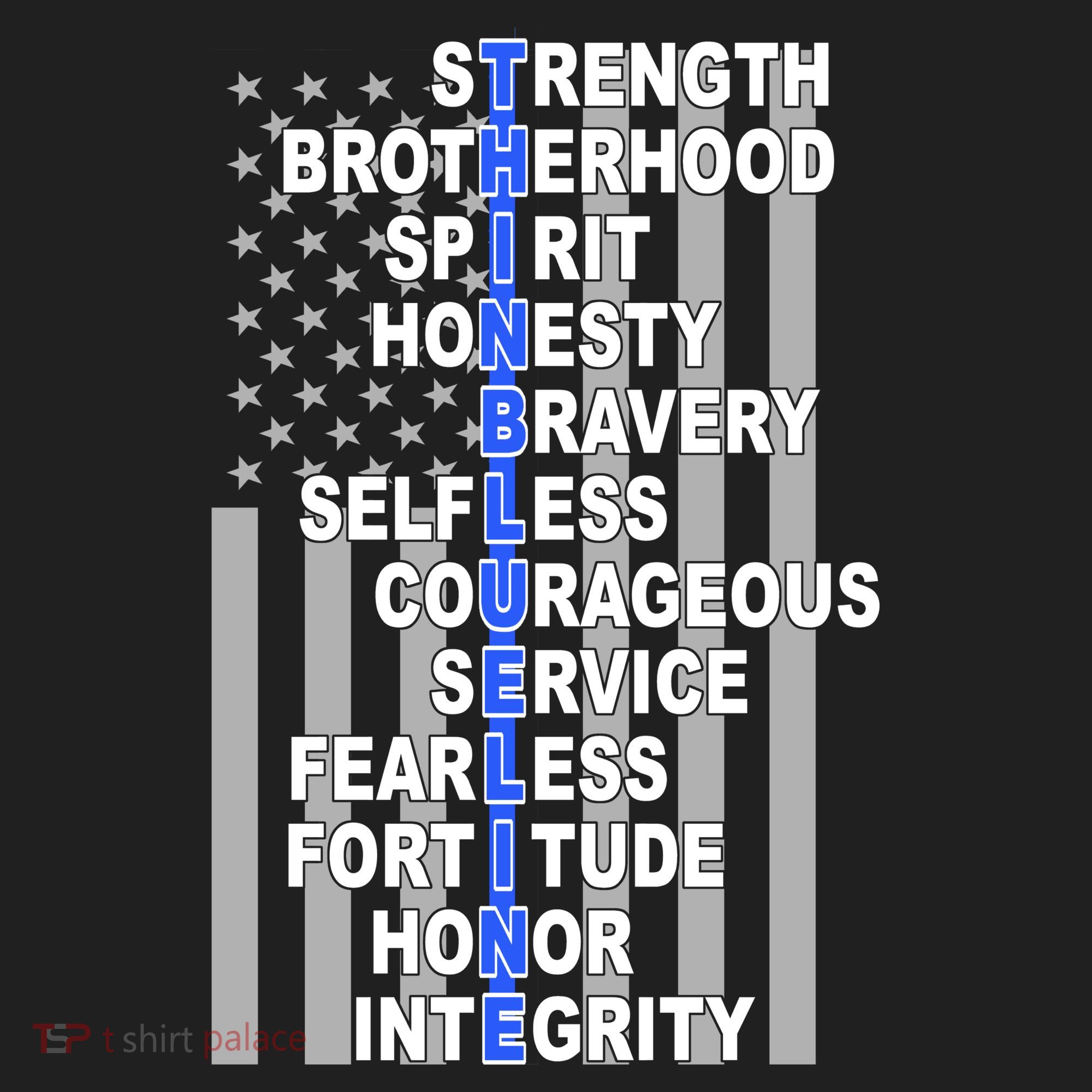 Thin Blue Line Blue Lives Us Flag Hat