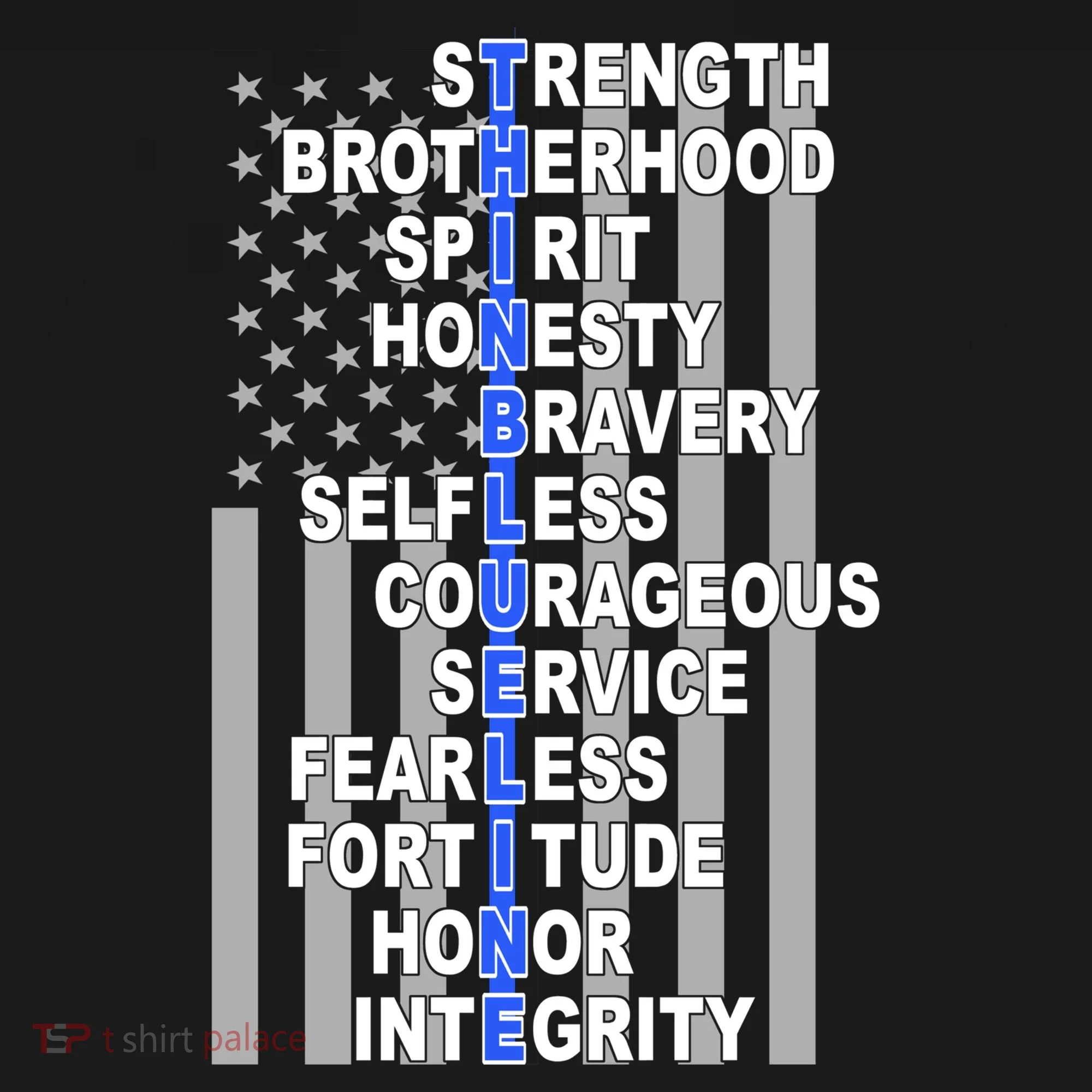 Thin Blue Line Blue Lives Us Flag Toddler Hoodie