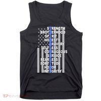 Thin Blue Line Blue Lives Us Flag Tank Top thumb 0