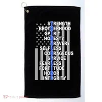 Thin Blue Line Blue Lives Us Flag Golf Towel thumb 0