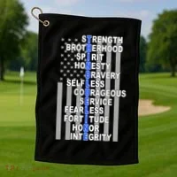 Thin Blue Line Blue Lives Us Flag Golf Towel thumb 1