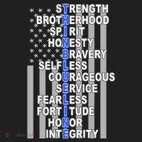 Thin Blue Line Blue Lives Us Flag Golf Towel thumb 3