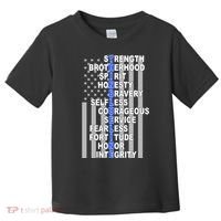 Thin Blue Line Blue Lives Us Flag Toddler T-Shirt thumb 0