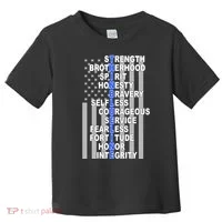 Thin Blue Line Blue Lives Us Flag Toddler T-Shirt thumb 0