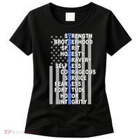 Thin Blue Line Blue Lives Us Flag Women's T-Shirt thumb 0