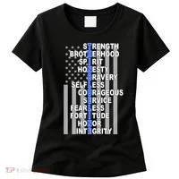 Thin Blue Line Blue Lives Us Flag Women's T-Shirt thumb 0