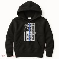 Thin Blue Line Blue Lives Us Flag Kids Hoodie thumb 0